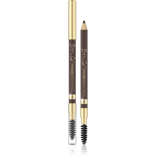 Eveline Cosmetics Brow & Go! Powder Brow Pencil oboustranná tužka na obočí odstín 02 1 ks