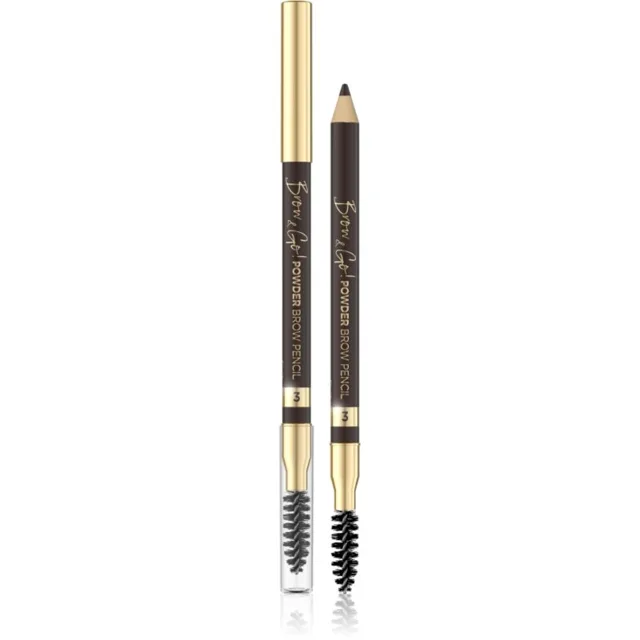 Eveline Cosmetics Brow & Go! Powder Brow Pencil oboustranná tužka na obočí odstín 03 1 ks