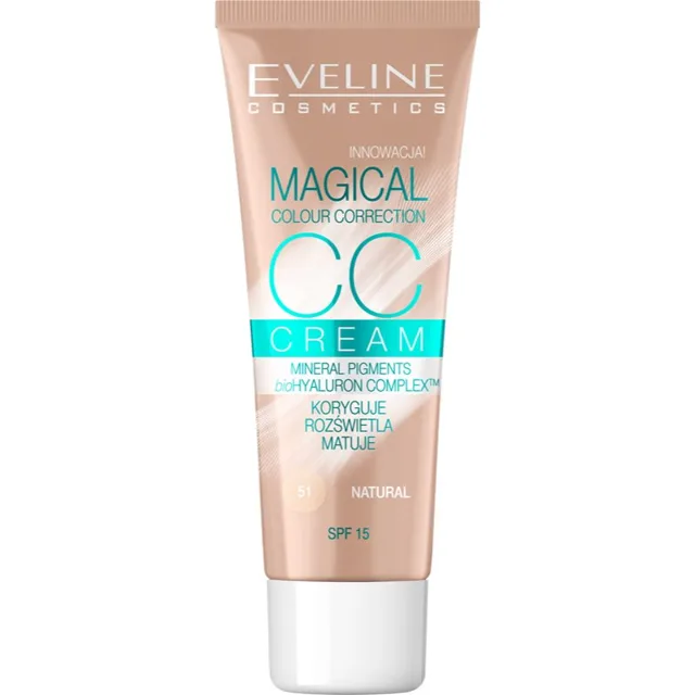 Eveline Cosmetics Magical Colour Correction CC krém SPF 15 odstín 51 Natural 30 ml
