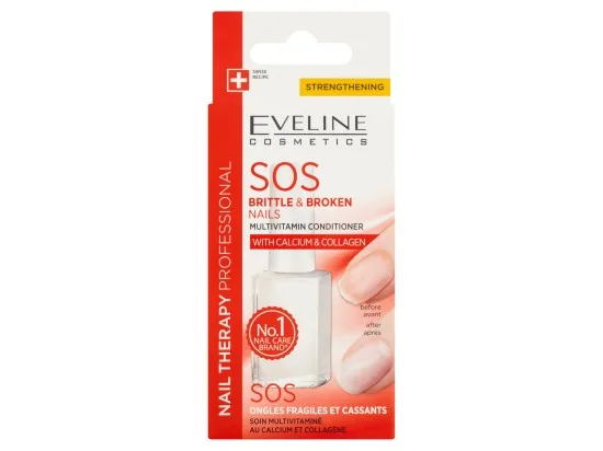 Eveline Cosmetics Nail Therapy Professional SOS multivitaminový kondicionér s vápníkem 12ml