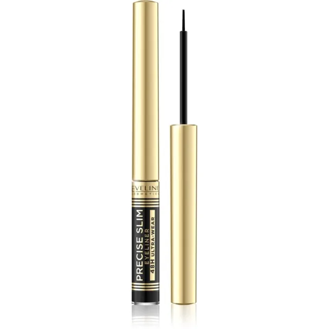 Eveline Cosmetics Precise Slim Eyeliner oční linky odstín Vinyl black 1 ks
