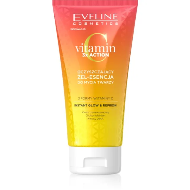 Eveline Cosmetics Vitamin C 3x Action čisticí gel s AHA kyselinami 150 ml