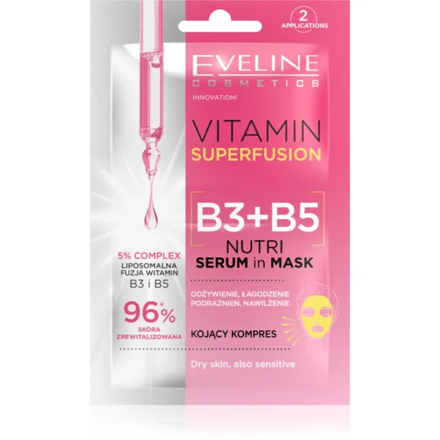 Eveline Cosmetics Vitamin Superfusion hydratační a vyživující pleťová maska 2x5 ml