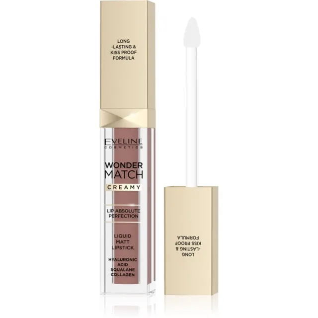 Eveline Cosmetics Wonder Match Creamy matná tekutá rtěnka odstín 09 Dream Nude 6.8 ml