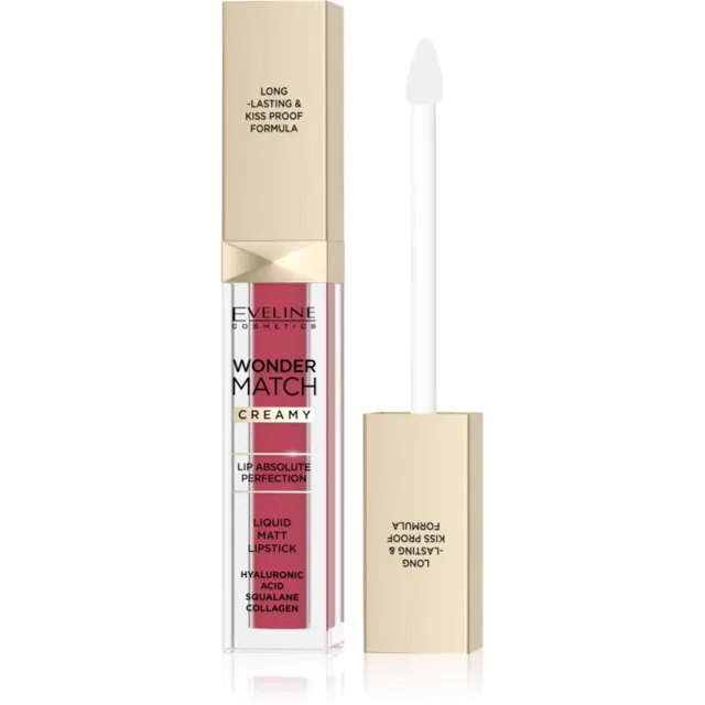 Eveline Cosmetics Wonder Match Creamy matná tekutá rtěnka odstín 12 Charming Red 6.8 ml