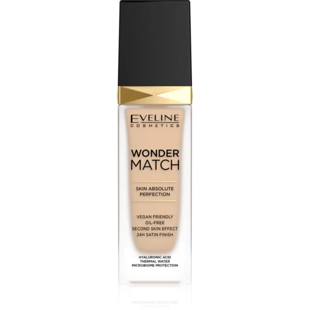 Eveline Cosmetics Wonder Match dlouhotrvající tekutý make-up s kyselinou hyaluronovou odstín 10 Light Vanilla 30 ml