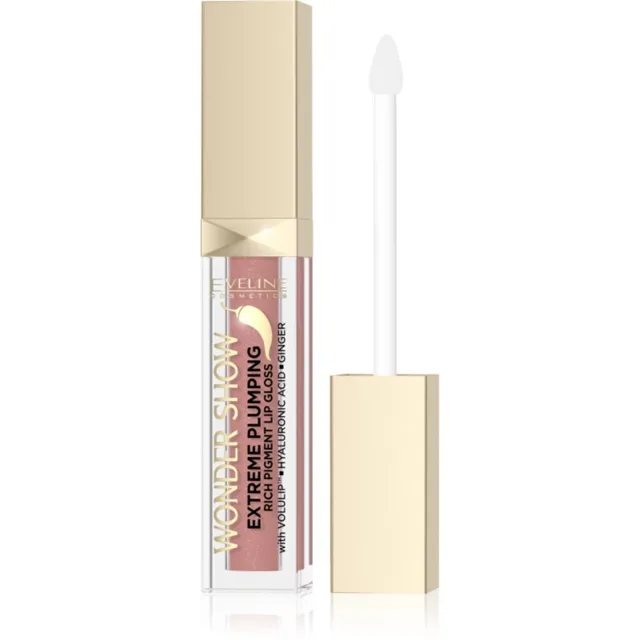 Eveline Cosmetics Wonder Show Extreme Plumping lesk na rty se zvětšujícím efektem odstín 02 Dream Nude 6.8 ml