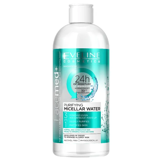 EVELINE Facemed+ Čistící micelární voda 3v1 400 ml