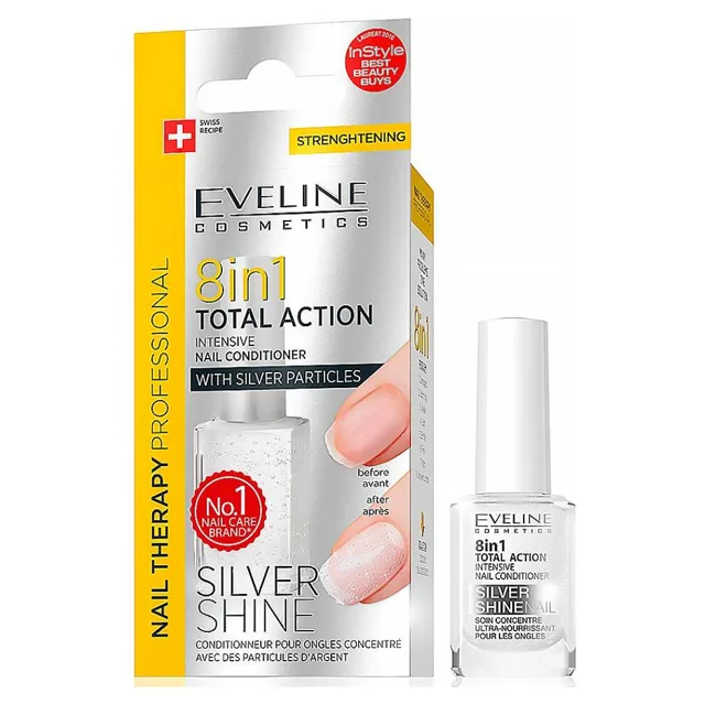 EVELINE Spa Nail Total 8v1 Silver 12 ml