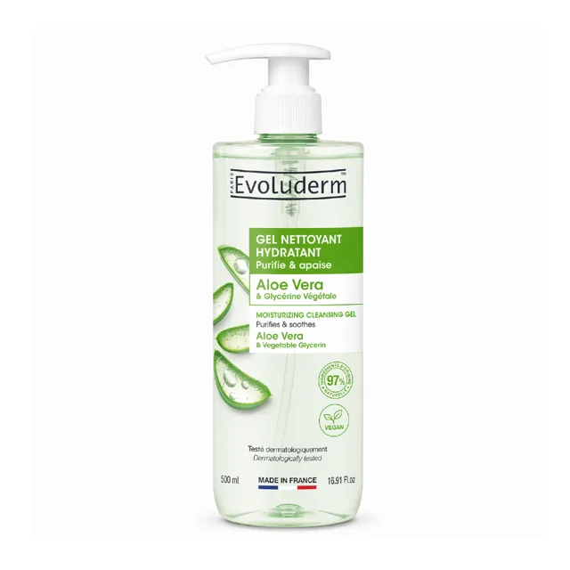 Evoluderm Čisticí pleťový gel s Aloe Vera 500 ml
