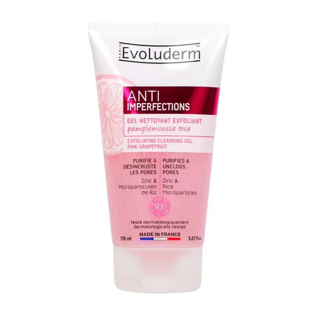 Evoluderm Exfoliační čisticí gel pro problematickou pleť Pink Grapefruit 150 ml