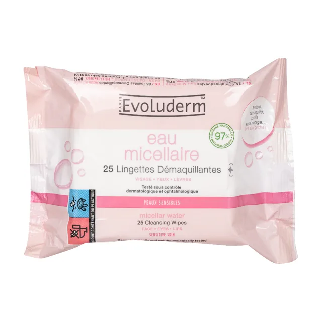 Evoluderm Micelární odličovací ubrousky pro citlivou pleť 25 ks