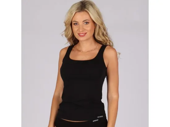 Evona dámský top se širokými ramínky černý, velikost M