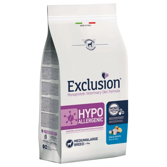 Exclusion Diet Hypoallergenic Medium/Large Adult Fish & Potato - 2 x 12 kg