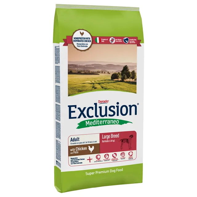 Exclusion Mediterraneo Adult Large Chicken - 12 kg