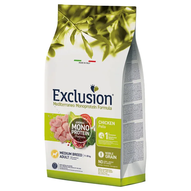 Exclusion Mediterraneo Adult Medium Chicken - 2 x 12 kg