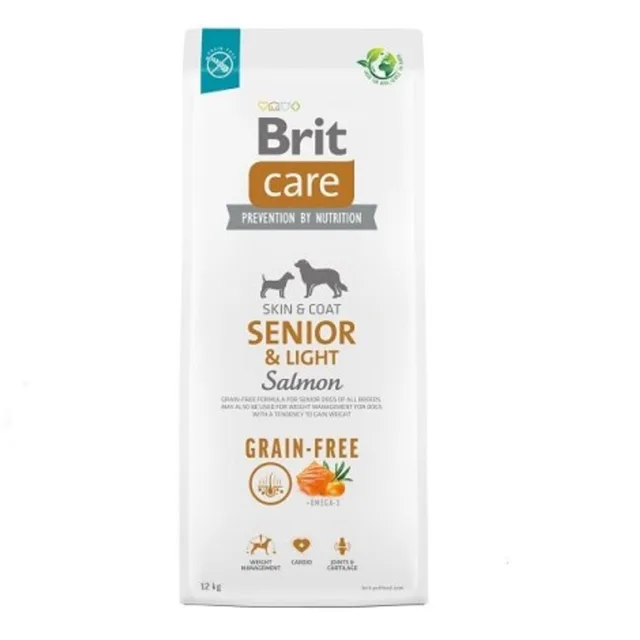 Expirace 11.8. 2026: Brit Care Dog Grain-free Senior & Light Salmon 12 kg | P59703