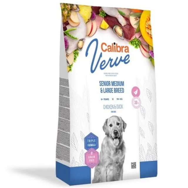 Expirace 14.9. 2026: Calibra Dog Verve GF Senior Medium & Large Chicken & Duck 2 kg | P59635