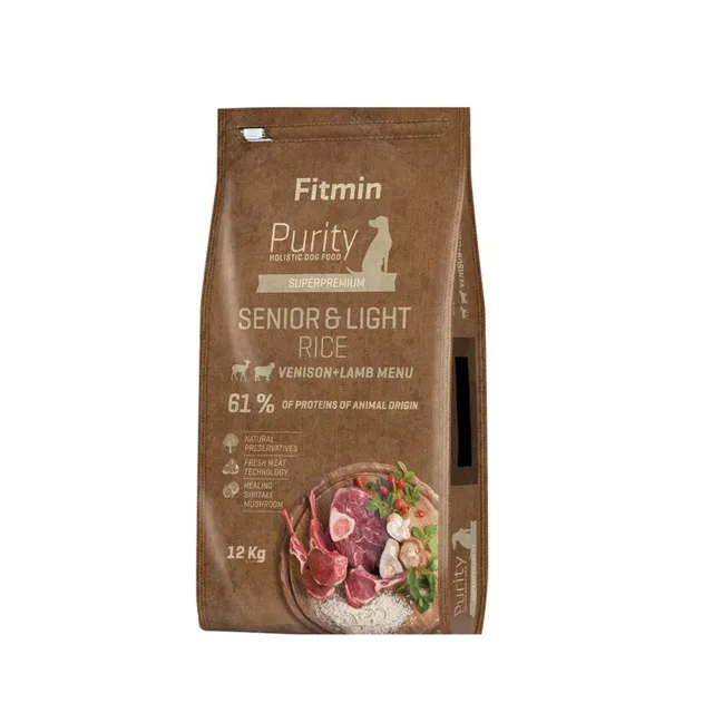 Expirace 15.7. 2026: Fitmin Dog Purity Rice Senior & Light Venison & Lamb 12 kg | P59726