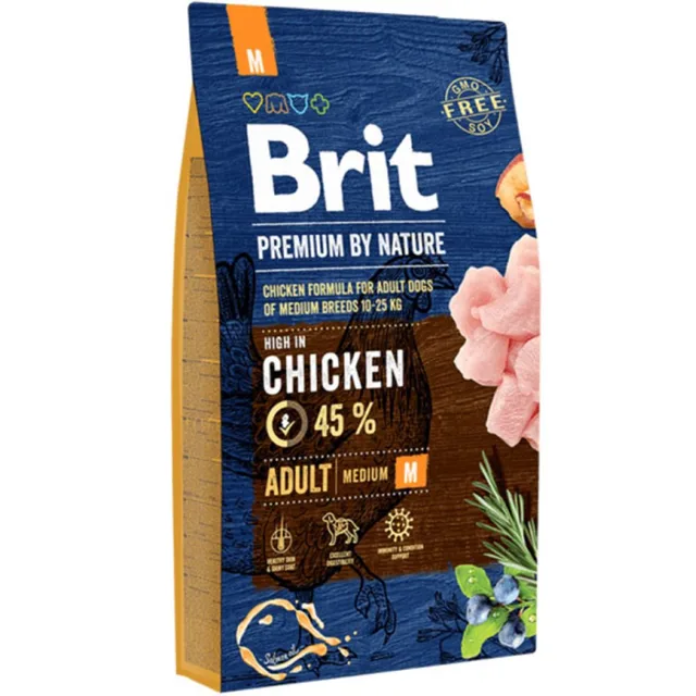 Expirace 15.8. 2026 Brit Premium by Nature Adult M 8 kg | P59619