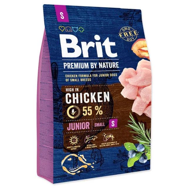 Expirace 17.6. 2026: Brit Premium by Nature Junior S 3 kg | P59676