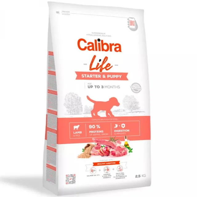 Expirace 21.8. 2026: Calibra Dog Life Starter & Puppy Lamb 2,5 kg | Granule pro psy | P59631