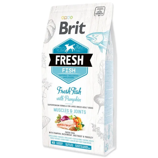 Expirace 28.2. 2026: Brit Fresh Fish & Pumpkin Adult Large Muscle & Joints 2,5 kg | P59340