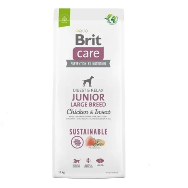 Expirace 30.7. 2026: Brit Care Dog Sustainable Junior Large Breed Chicken & Insect 12 kg | P59701