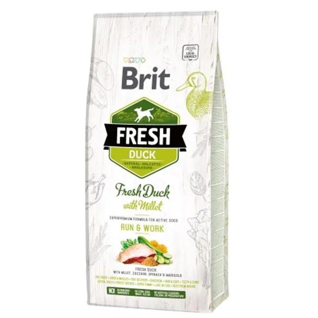 Expirace 4.8. 2026: Brit Fresh Duck & Millet Adult Run & Work 12 kg | P59712