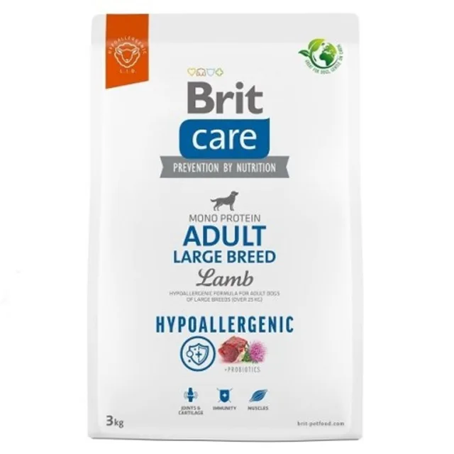 Expirace 5.7. 2026: Brit Care Dog Hypoallergenic Adult Large Breed Lamb 3 kg | P59679