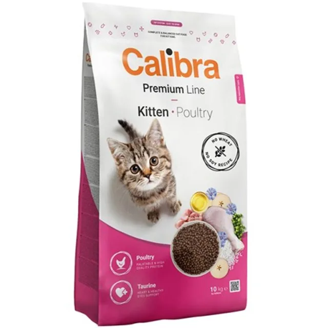 Expirace 7.7. 2026: Calibra Cat Premium Line Kitten Poultry 10 kg | P59665