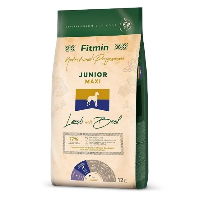 Expirace 8.7. 2026: Fitmin Dog Maxi Junior Lamb With Beef 12 kg | P59723