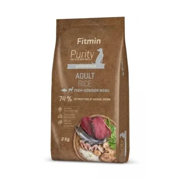 Expirace 9.3. 2026: Fitmin Dog Purity Rice Adult Fish & Venison 2 kg | P59304