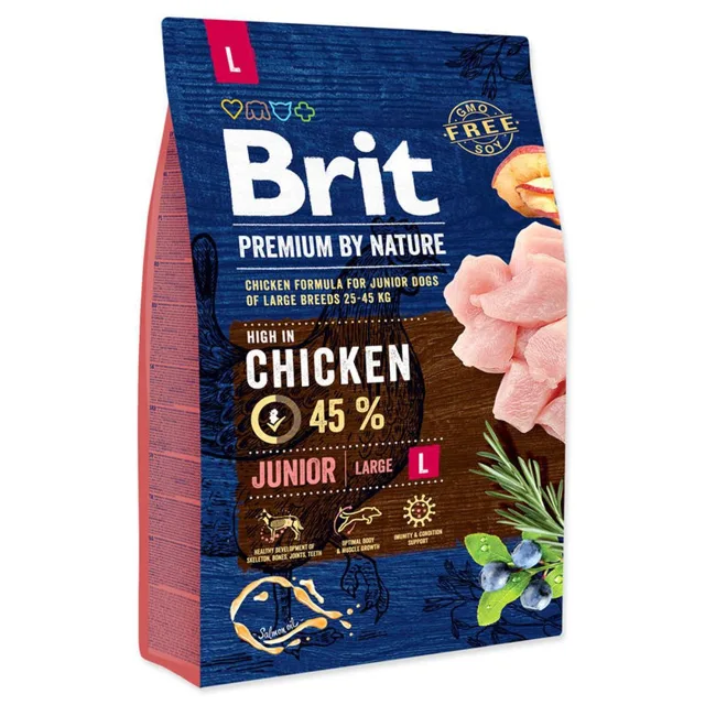 Expirace 9.6. 2026: Brit Premium by Nature Junior L 3 kg | Granule pro psy | P59678