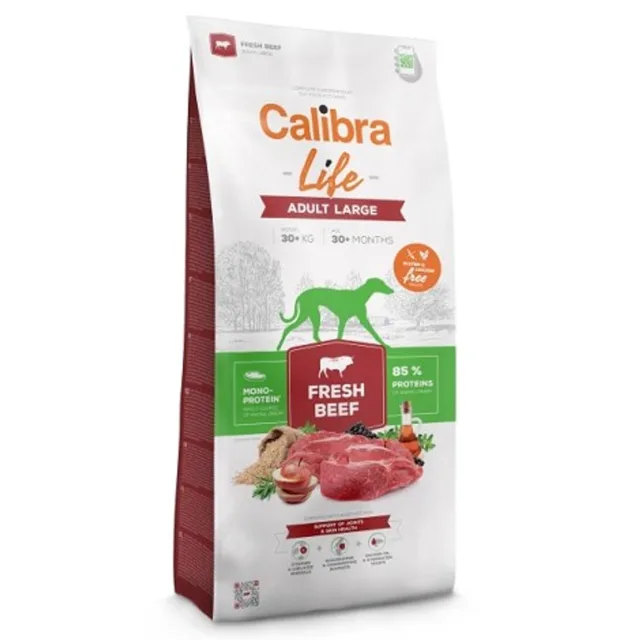 Expirace 9.8. 2026: Calibra Dog Life Adult Large Fresh Beef 12 kg | P59692