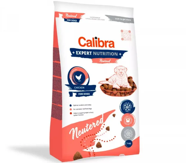 Expirace do 17.3. 2026: Calibra Dog Expert Nutrition Neutered 7 kg | P59301