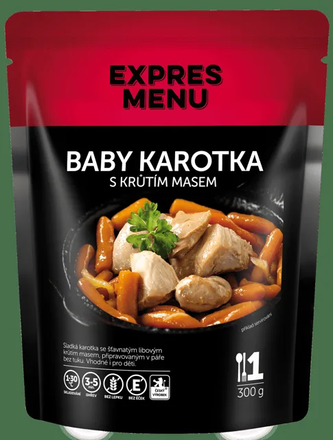 EXPRES MENU Baby karotka s krůtím masem 300 g (1 porce)