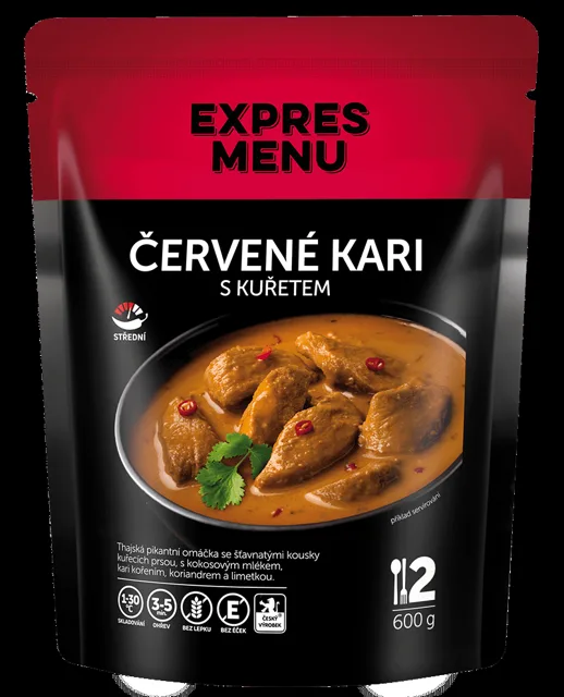 EXPRES MENU Červené kari s kuřetem 600 g (2 porce)