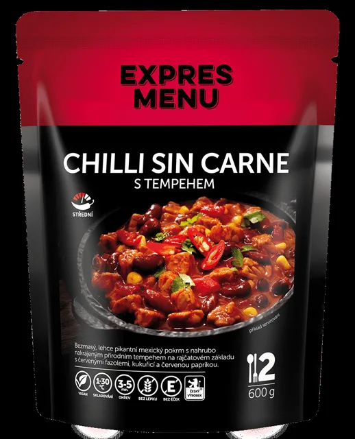 EXPRES MENU Chilli sin carne 600 g (2 porce)