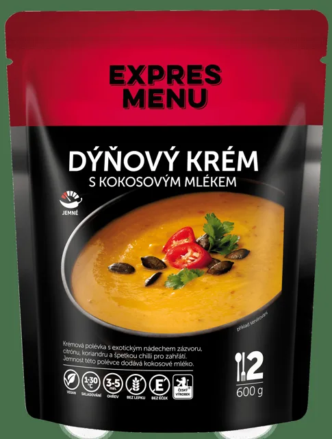 EXPRES MENU Dýňový krém s kokosovým mlékem 600 g (2 porce)