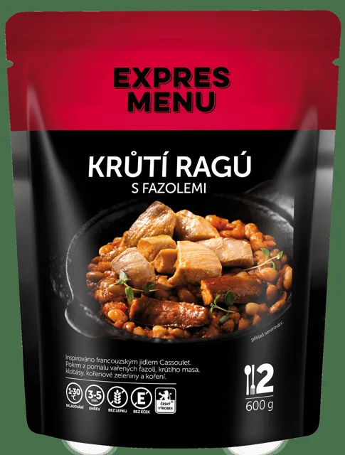 EXPRES MENU Krůtí ragů s fazolemi 600 g (2 porce)