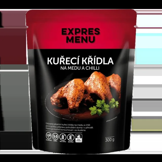 EXPRES MENU Kuřecí křídla na medu a chilli 300 g (3 porce)