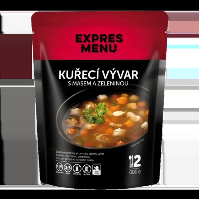 EXPRES MENU Kuřecí vývar se zeleninou 600 g (2 porce)