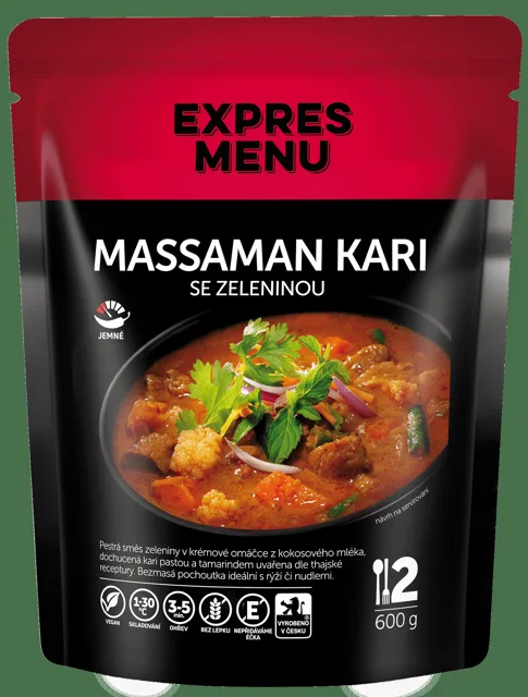 EXPRES MENU Massaman kari - Zeleninové thajské kari 600 g (2 porce)