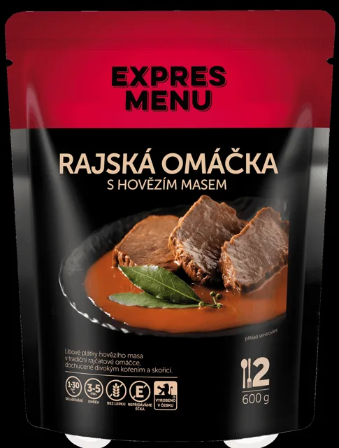 EXPRES MENU Rajská omáčka s hovězím 600 g (2 porce)