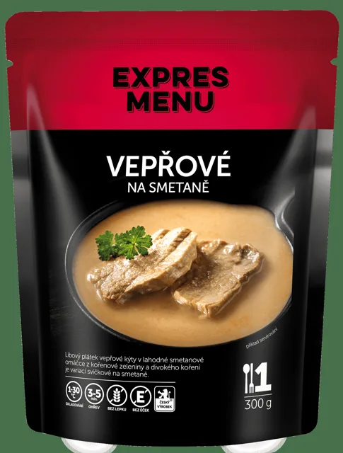 EXPRES MENU Vepřové na smetaně 300 g (1 porce)