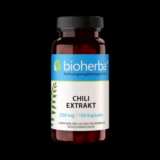 Extrakt z chilli 250 mg – 100 kapslí – Bioherba