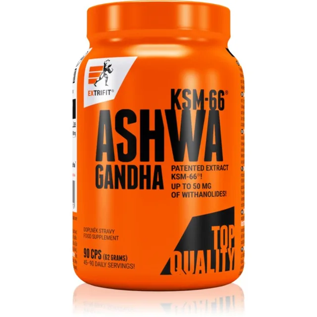 Extrifit Ashwagandha KSM-66 kapsle pro podporu fyzického a duševního zdraví 90 cps