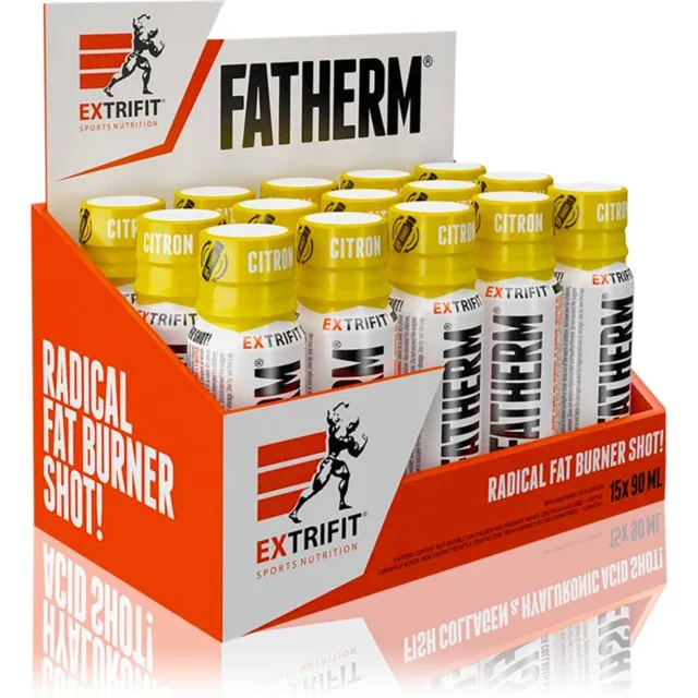 Extrifit Fatherm Shot doplněk stravy pro sportovce příchuť Lemon 15x90 ml
