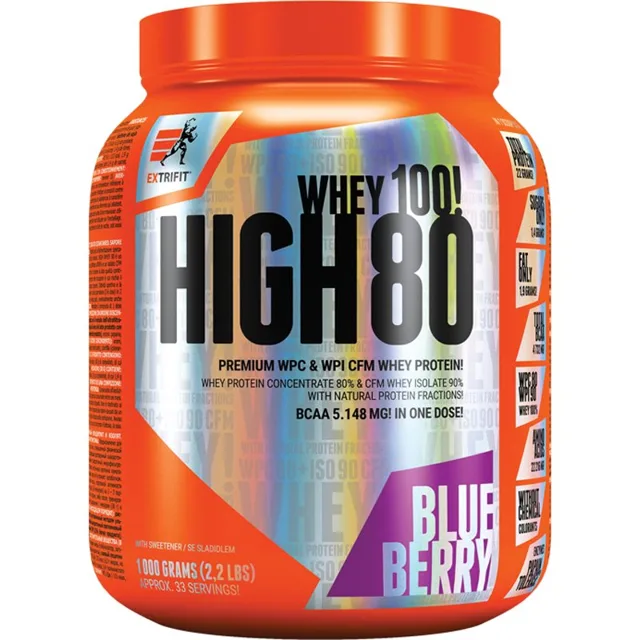 Extrifit High Whey 80 syrovátkový protein příchuť Blueberry 1000 g